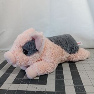 Aurora Flopsie Tidbit Mini Pig Piglet Plush Soft Pink and Grey Stuffed Stuffed